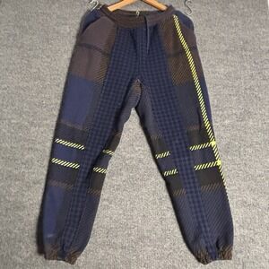 Adidas Ivy Park Jogger Pants Men's M Plaid Blue Brown HL3997 Collab Sweatpants